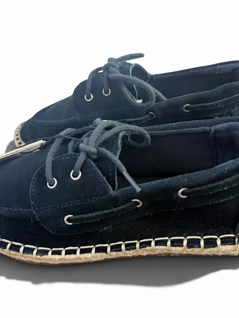 ZARA Boys’ Navy Blue Suede Espadrilles Coastal Minimalist | Size 2.5